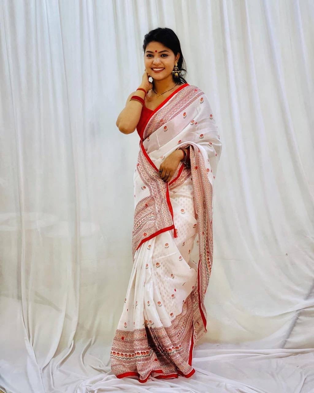 Soft Jute Cotton Saree