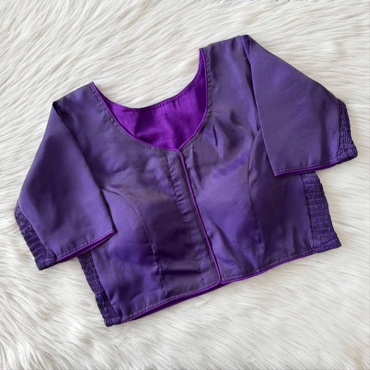 Laksharaa Sarees Soft Silk Readymade Saree blouse Purple
