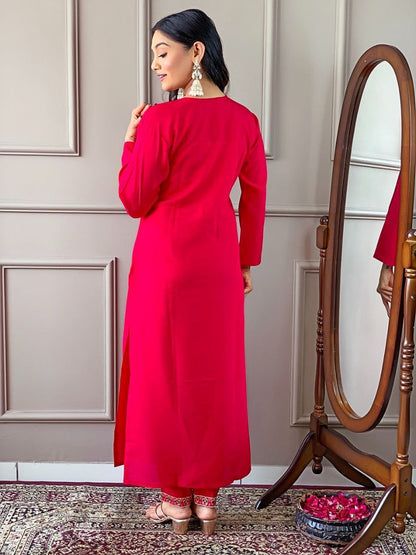 Rani Red Kurtis Suit