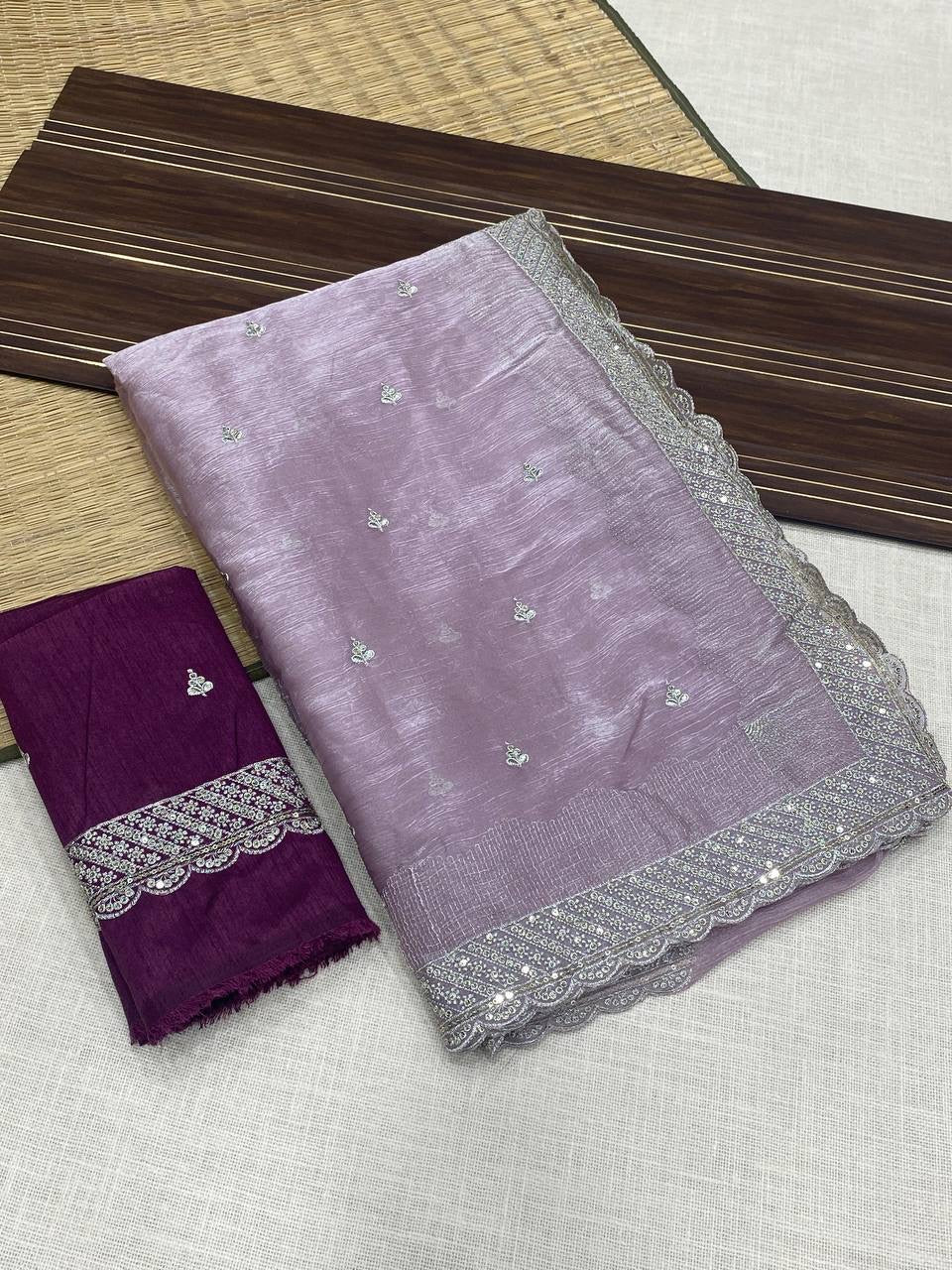 SAMARA 3.0 - Pastel Designer Shimmer Saree