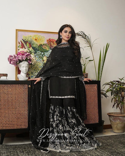 LAVEE — Mesmerizing Black Sharara Suit 🖤