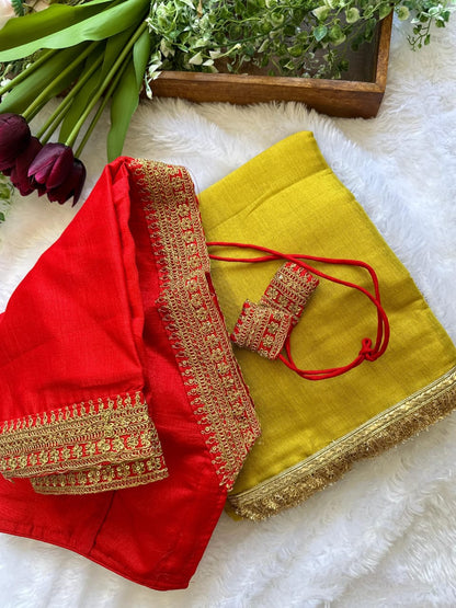 SANTOSHI - Soft Tissue Saree x Readmade Blouse