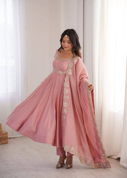 Laksharaa Sarees MASAKALI — Anarkali Suit Dusty Rose