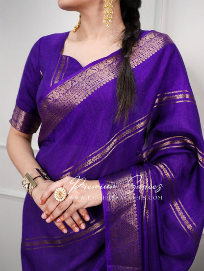 Laksharaa Sarees BANU Dola silk Saree Purple