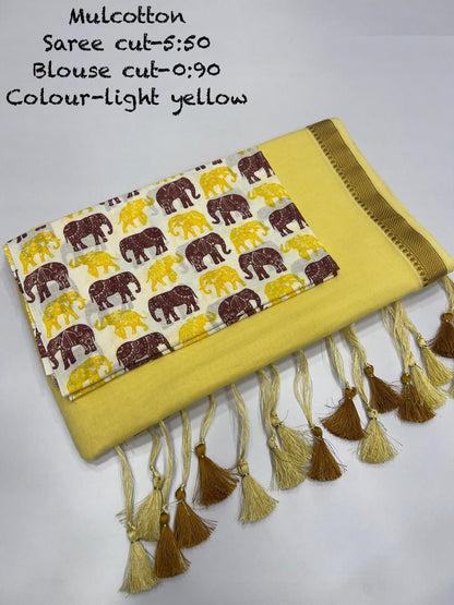 Diwali Special — Mul Cotton Sarees x Tassle Border