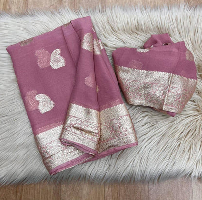 Laksharaa Sarees Viscose Georgette Saree Dusty Rose