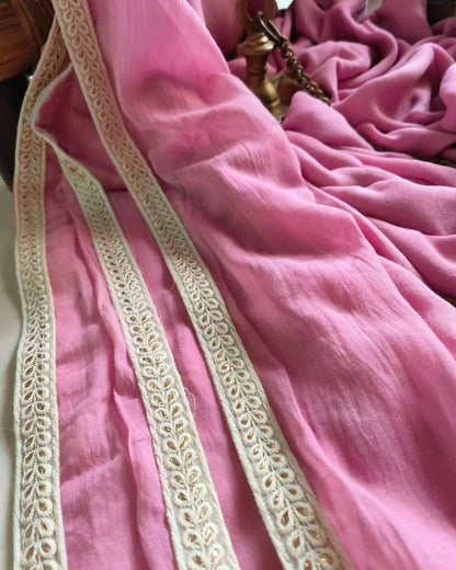 Diwali Special - Cotton Saree with Cute Tassel Borders