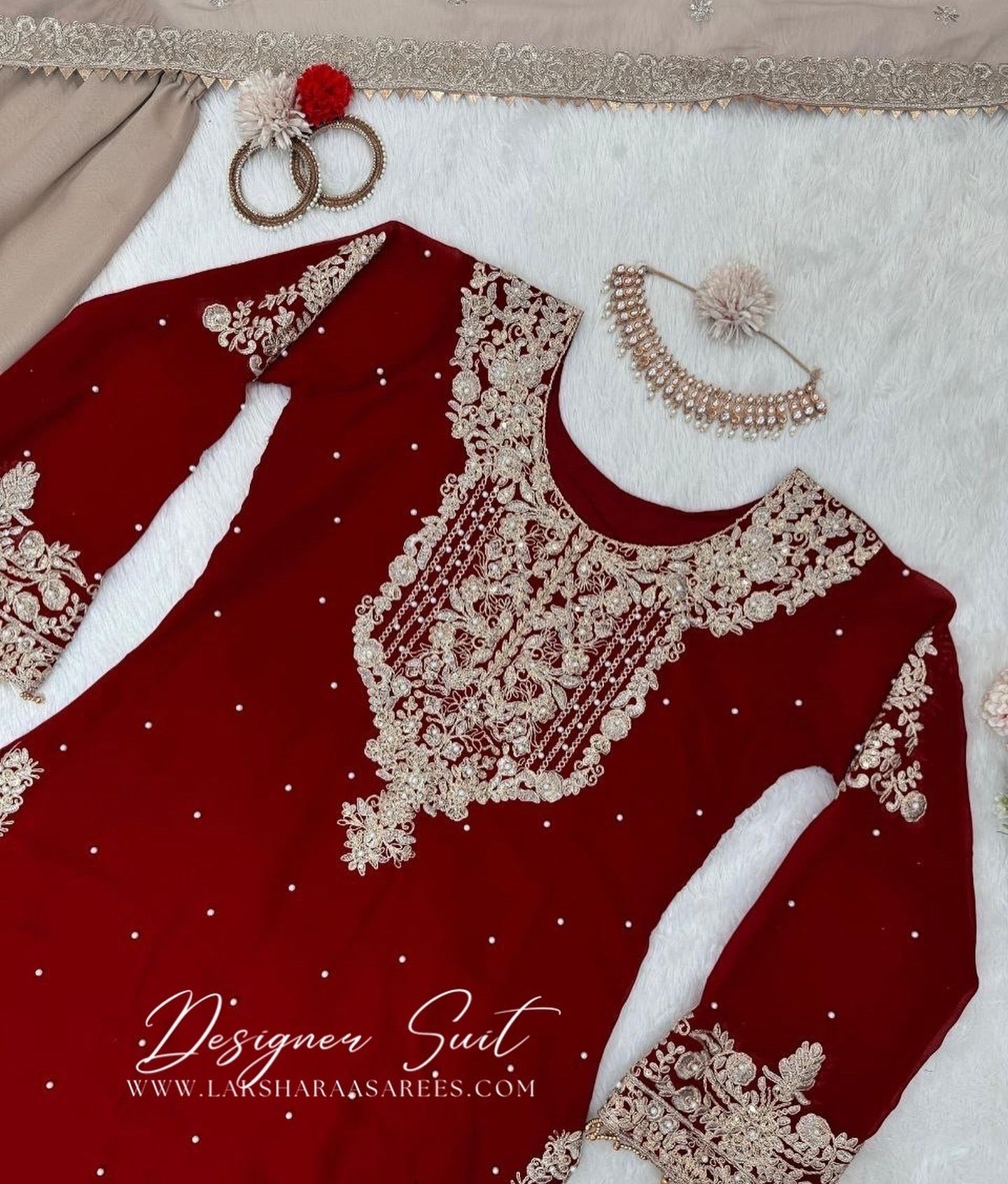 LAVISHA - Maroon Designer Sharara Suit