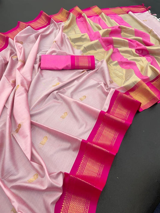 Korvai Cotton Silk Saree - Bridesmaid Special