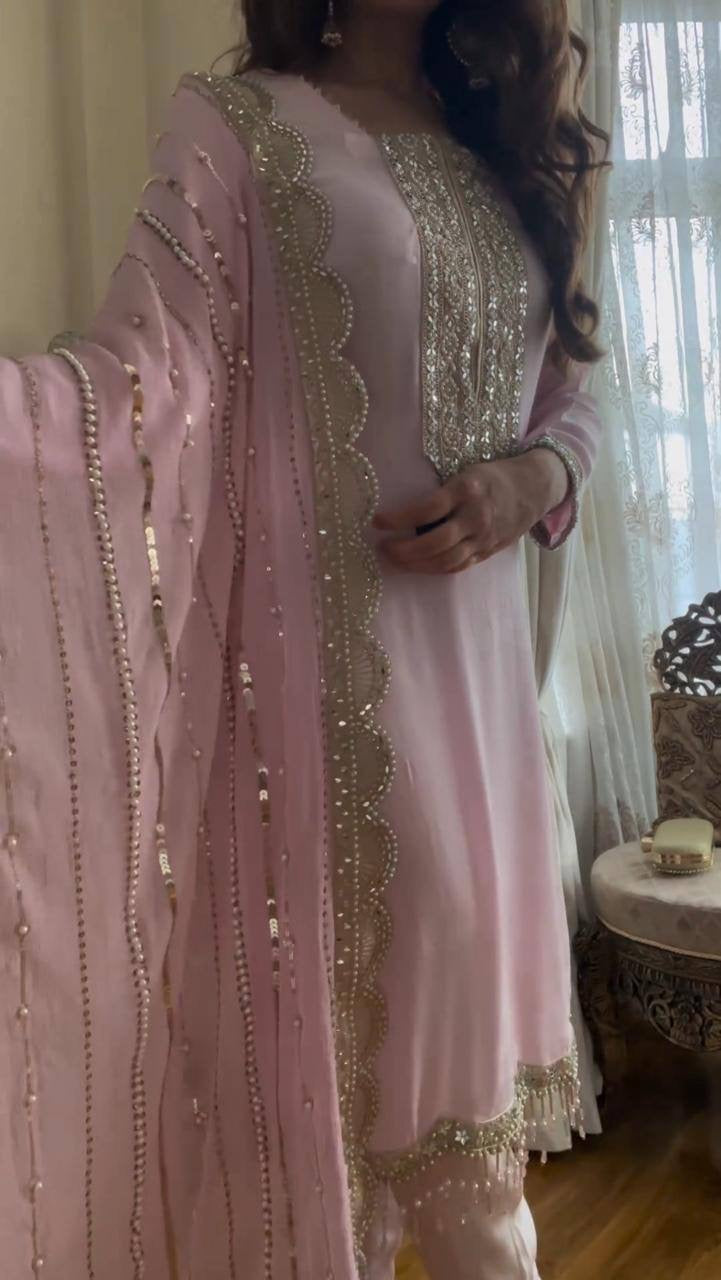 Freya Baby Pink Pakistani Suit