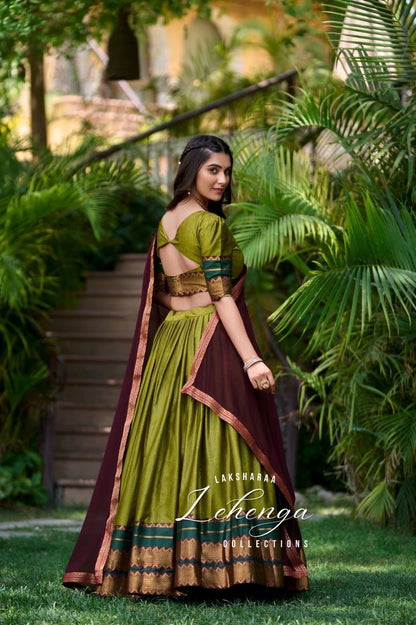 RADHA - Half Sarees Kanchi Banarasi Lehenga