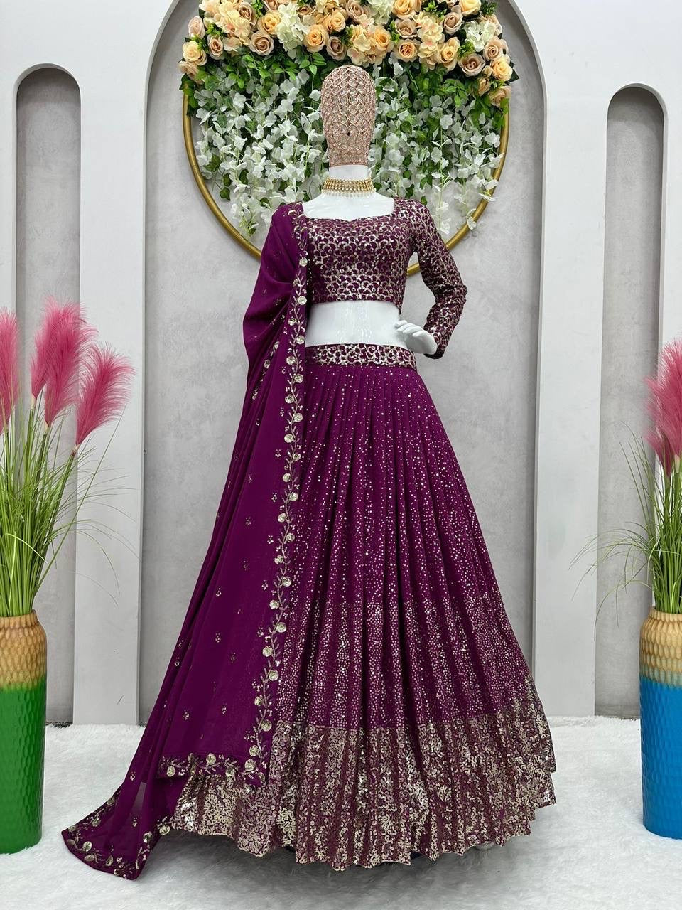 Georgette Ombré Lehenga