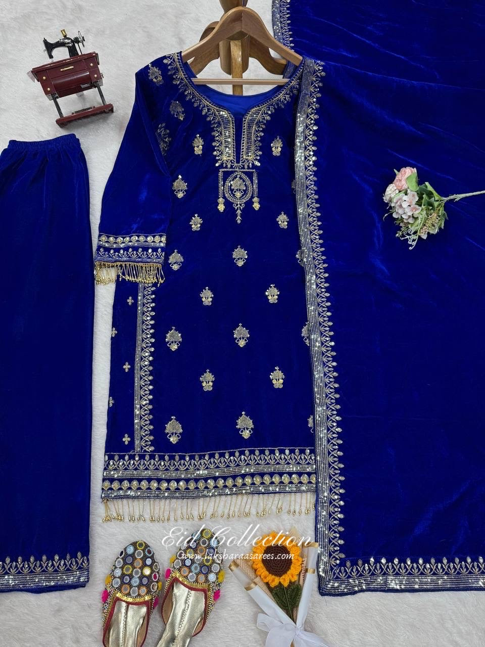 SIRA — Velvet Pakistani Designer Suit