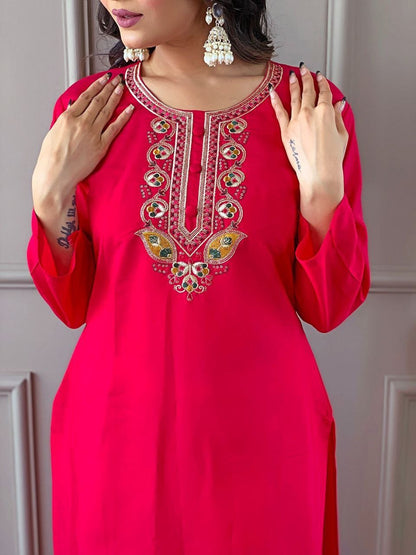 Rani Red Kurtis Suit