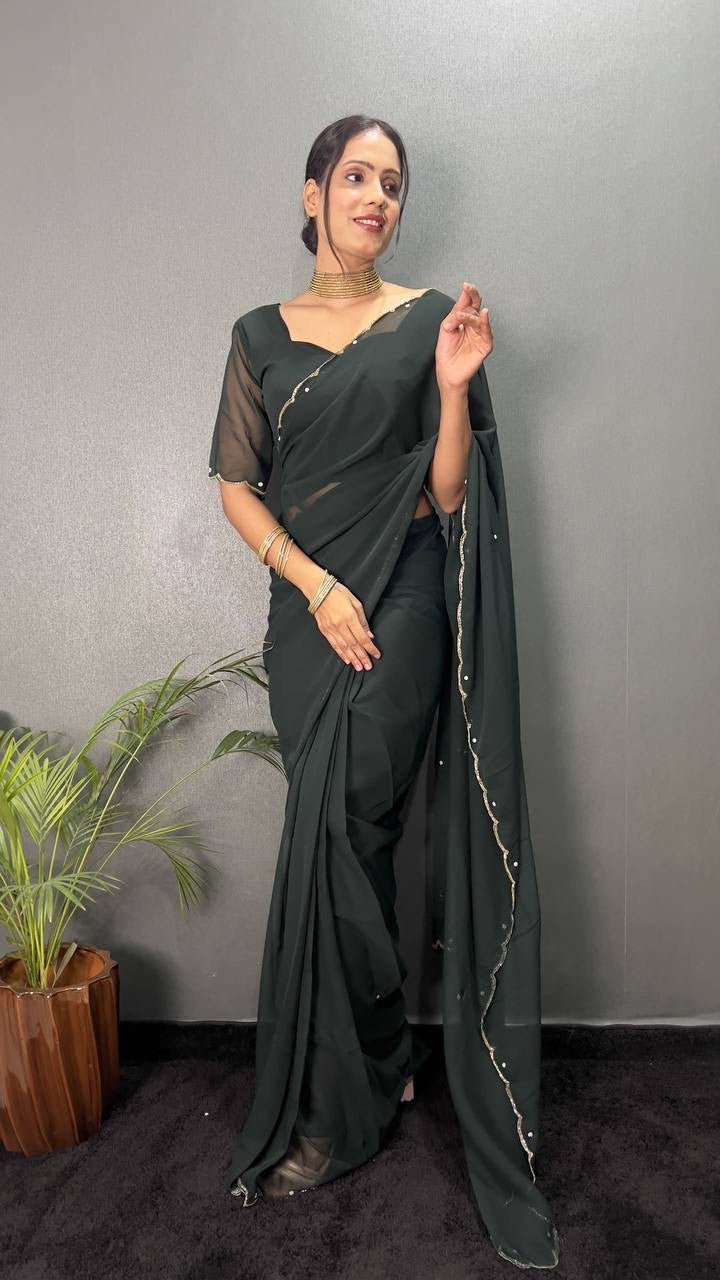 Readymade Saree x Simple Border Work