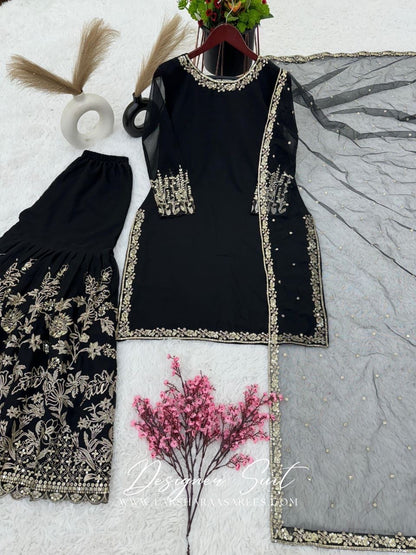 LAVEE — Mesmerizing Black Sharara Suit 🖤