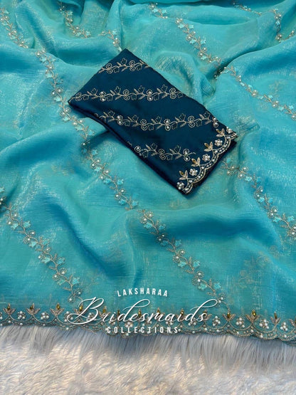 (Copy) Premium Crunchy Chiffon Saree