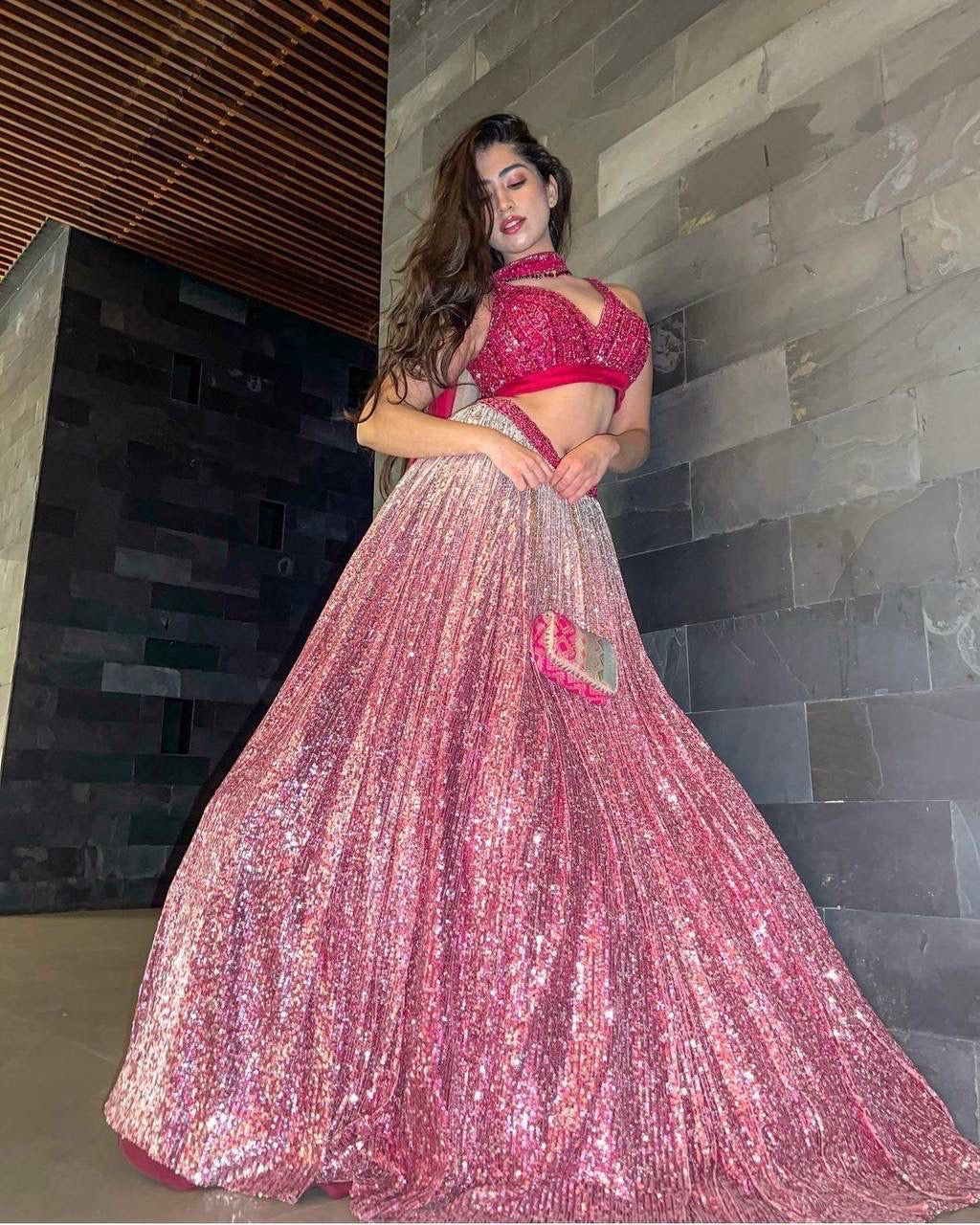 Pink Ombre Lehenga