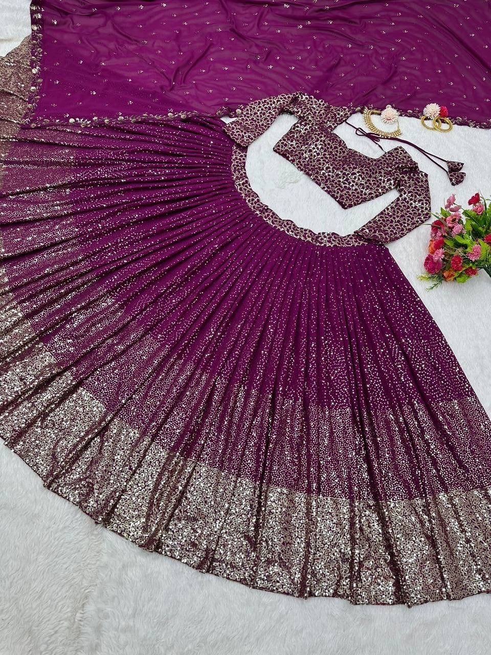 Georgette Ombré Lehenga