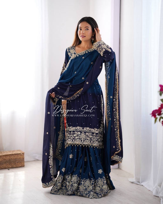 LAVINAA - Ombré Sharara Suit