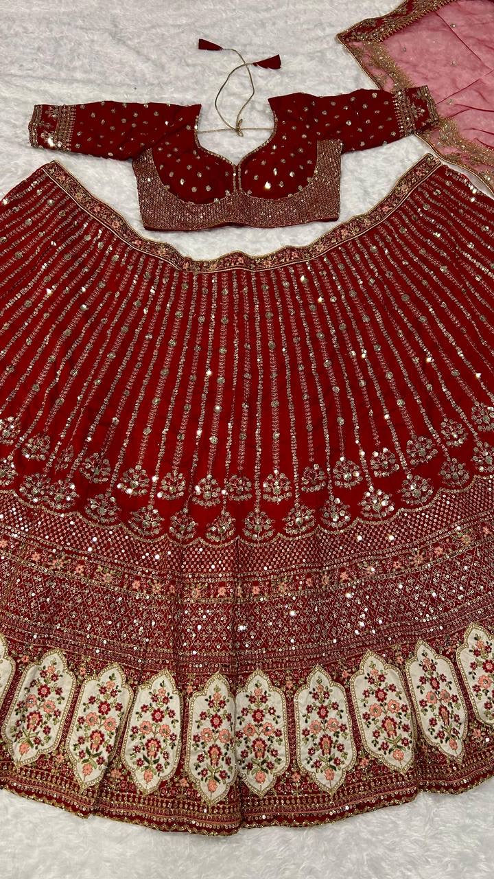 Red Premium Bridal Red Lehenga