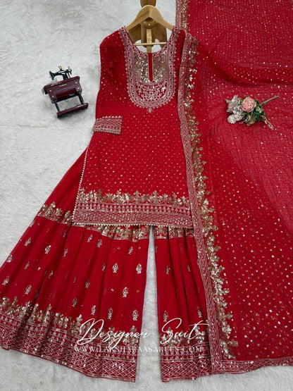 BHAVNIA — Premium Georgette Sharara Suit