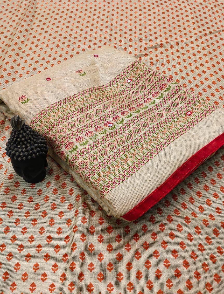 Soft Jute Cotton Saree