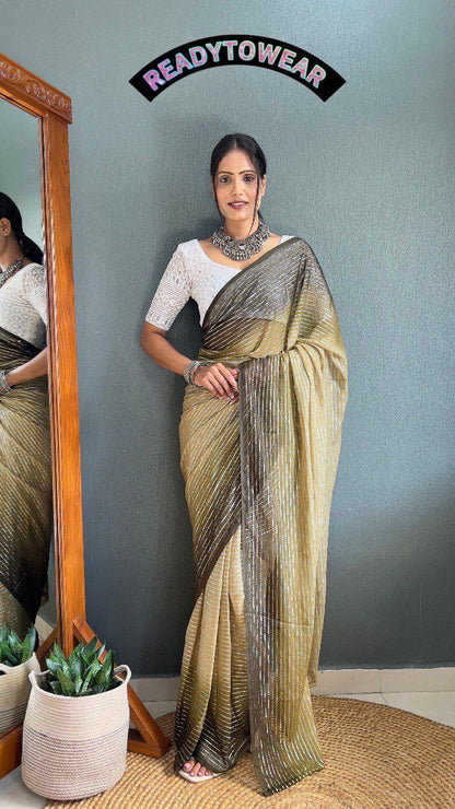 Ombré Georgette Readymade Saree