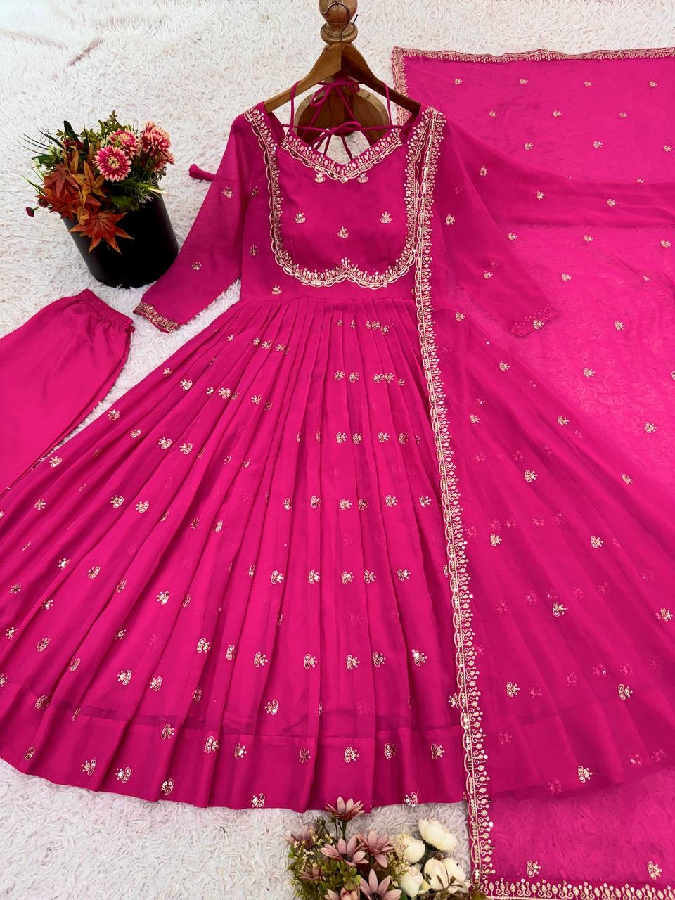 Anarkali Suit x Halter Tassel Style