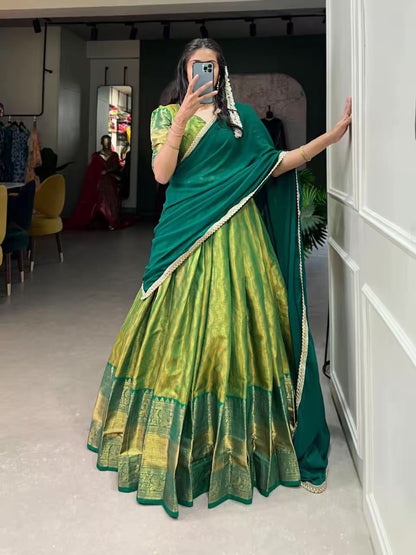 Ramya - Half Sarees Kanchi Banarasi Lehenga