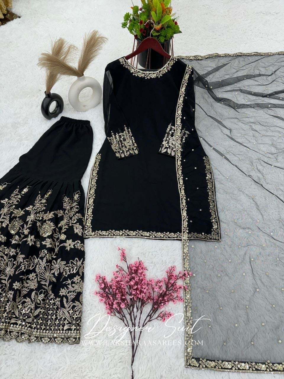 LAVEE — Mesmerizing Black Sharara Suit 🖤