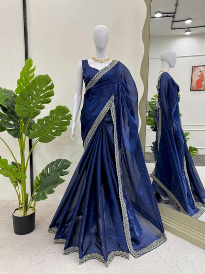 KAVYA - Blue Partywear Saree