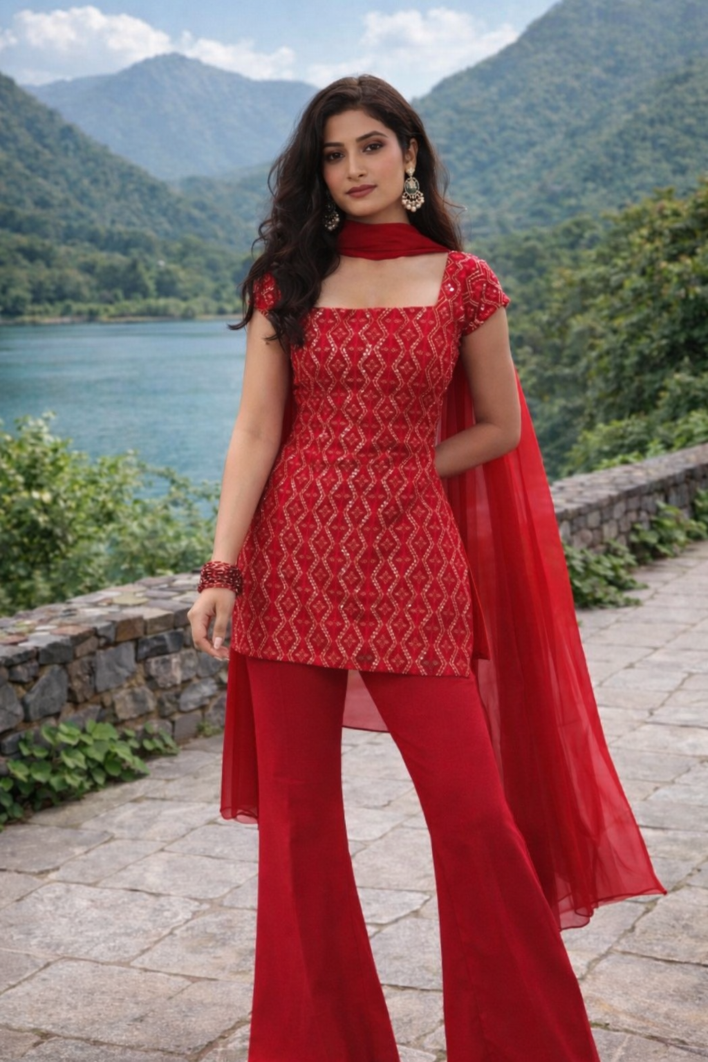 Elegant 90s style designer suit by Laksharaa Sarees featuring intricate patterns and vibrant colors.