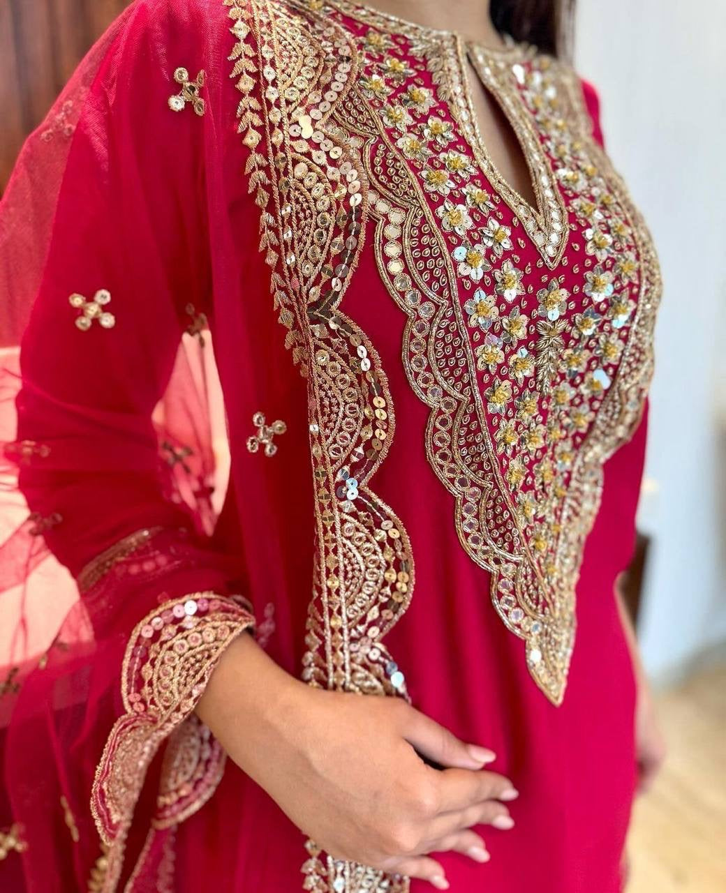 SUKHI - Rani Pink Pallazo Suit