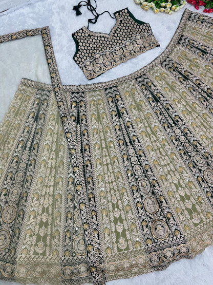 Green Designer Lehenga