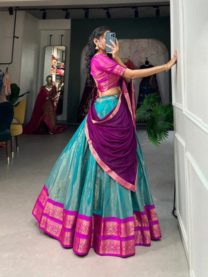 Aruni - Half Sarees Kanchi Banarasi Lehenga