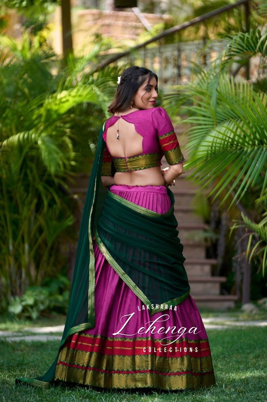 RADHA - Half Sarees Kanchi Banarasi Lehenga