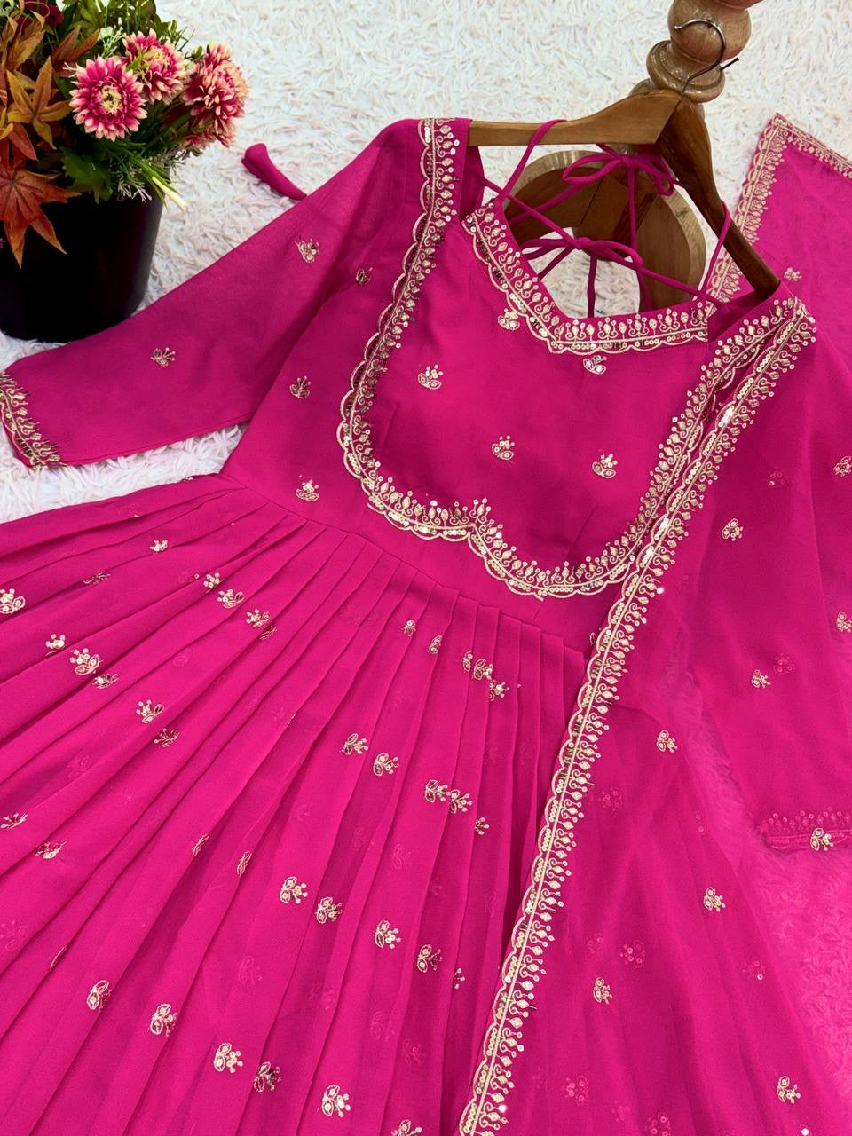 Anarkali Suit x Halter Tassel Style