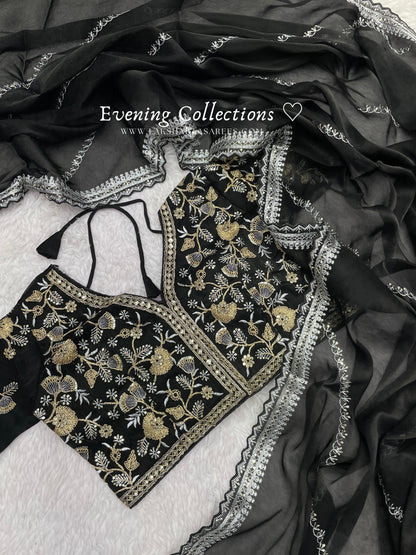 SONIYAA - Shimmer Silk Saree x Readymade Blouse