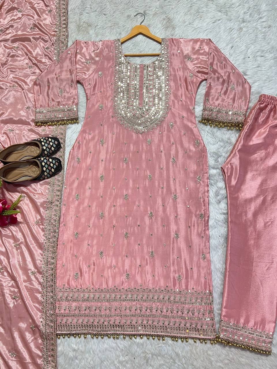 Baby Pink Pakistani Suit