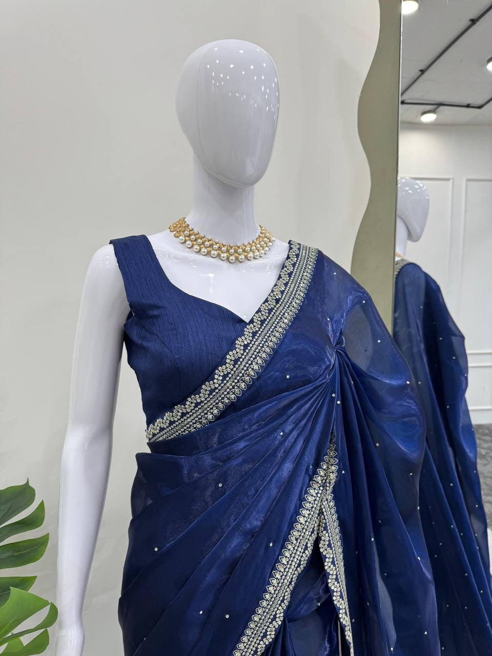 KAVYA - Blue Partywear Saree