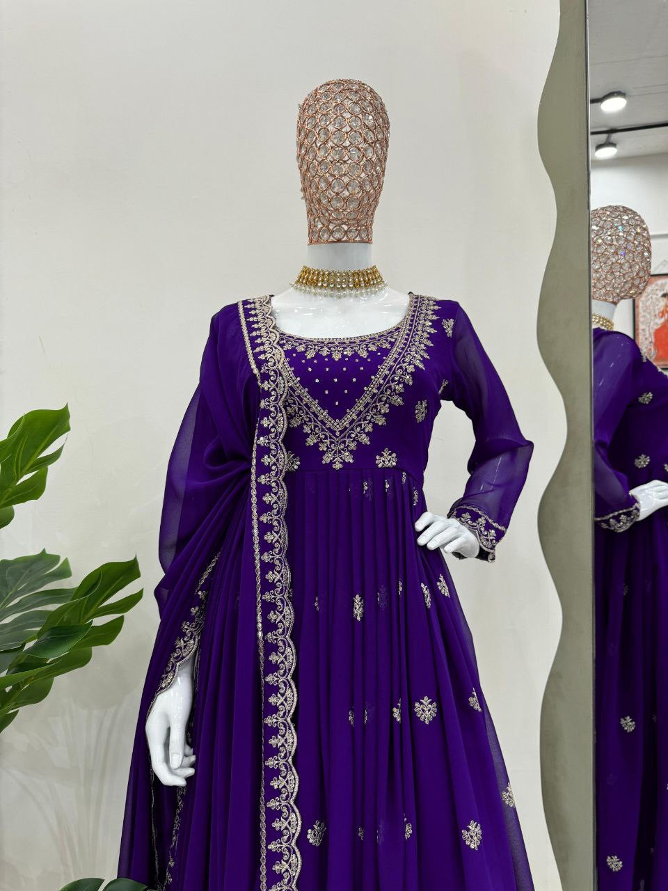 ESHANA - Purple Anarkali Suits