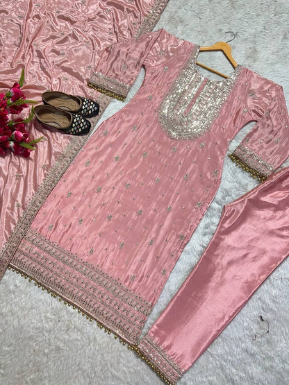 Baby Pink Pakistani Suit