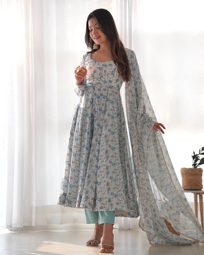 Floral Anarkali Suit