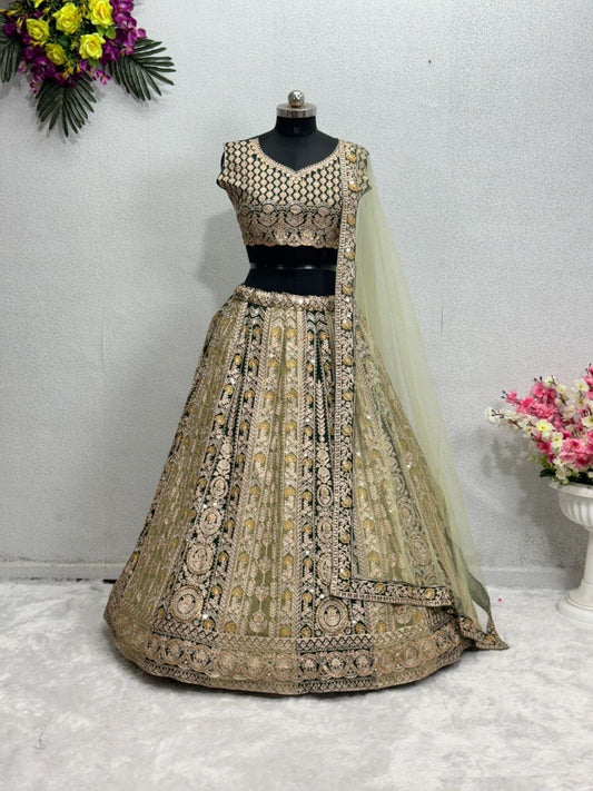 Green Designer Lehenga