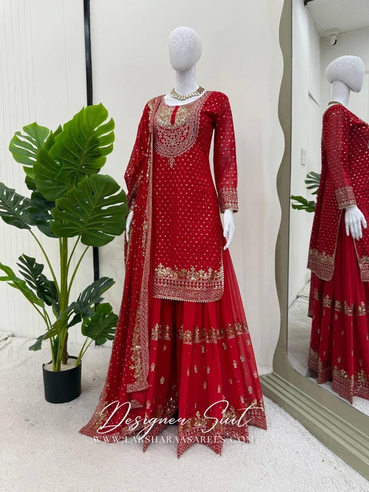 BHAVNIA — Premium Georgette Sharara Suit