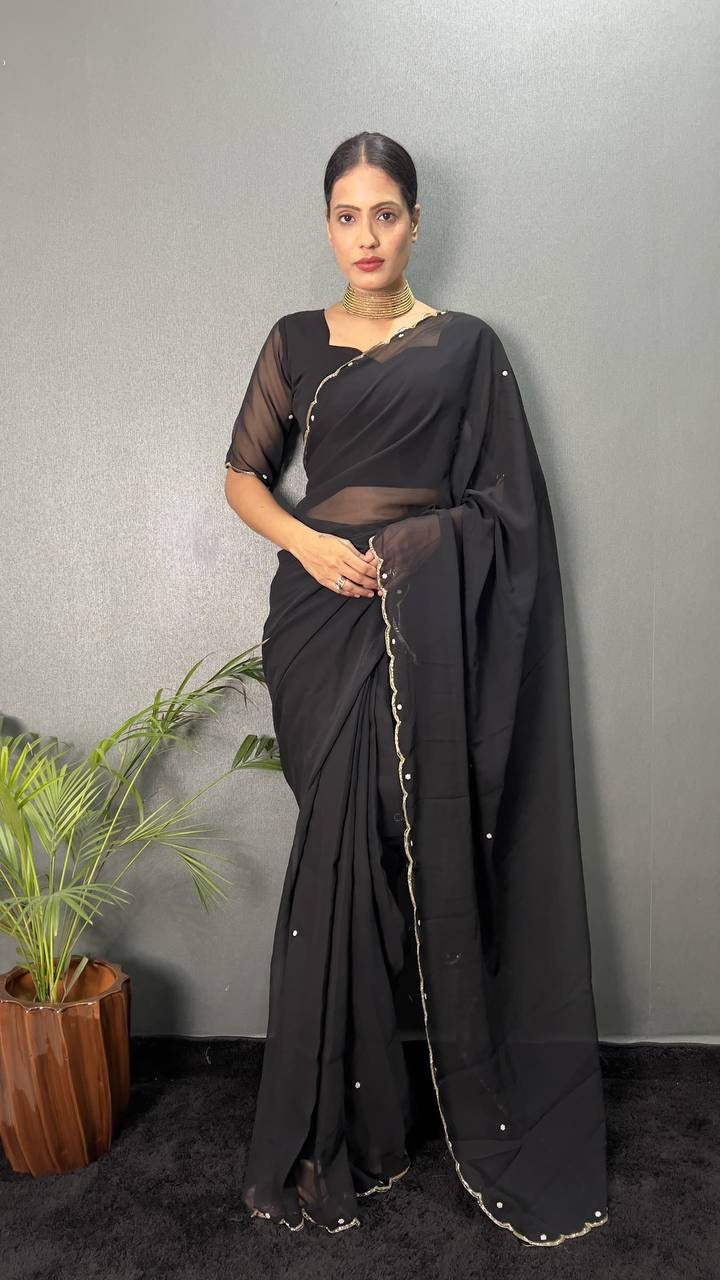 Readymade Saree x Simple Border Work