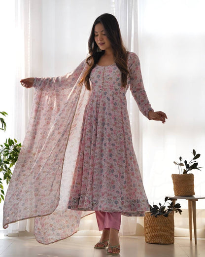 Floral Anarkali Suit