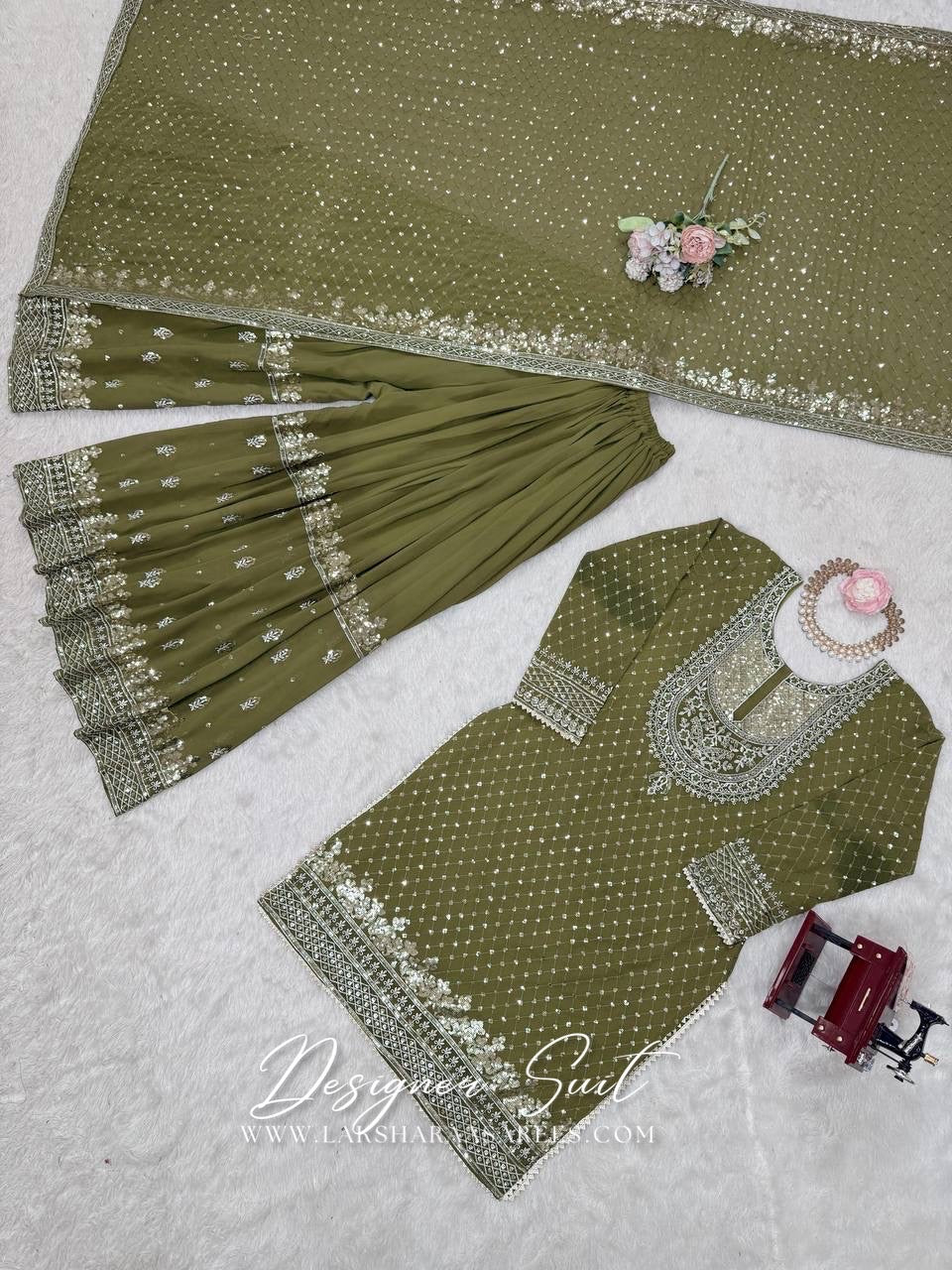 BHAVNIA — Premium Georgette Sharara Suit