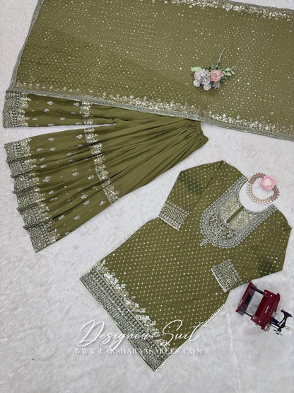 BHAVNIA — Premium Georgette Sharara Suit